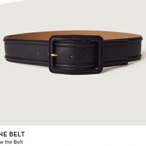 NWT Veronica Beard Black Leather Belt